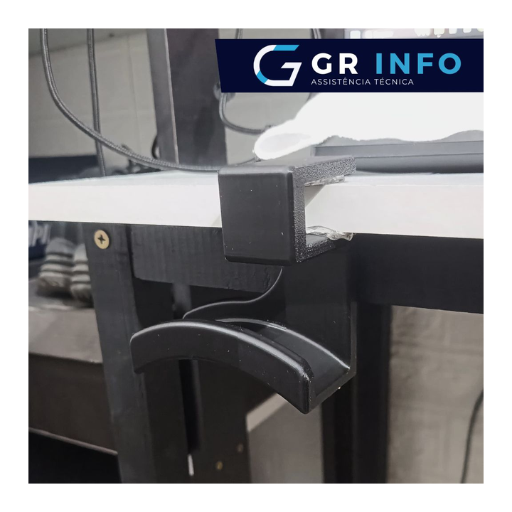 Suporte de Headset fone para mesa vertical impresso em 3D Hyperx Razer Redragon