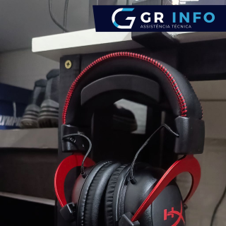 Suporte de Headset fone para mesa vertical impresso em 3D Hyperx Razer Redragon