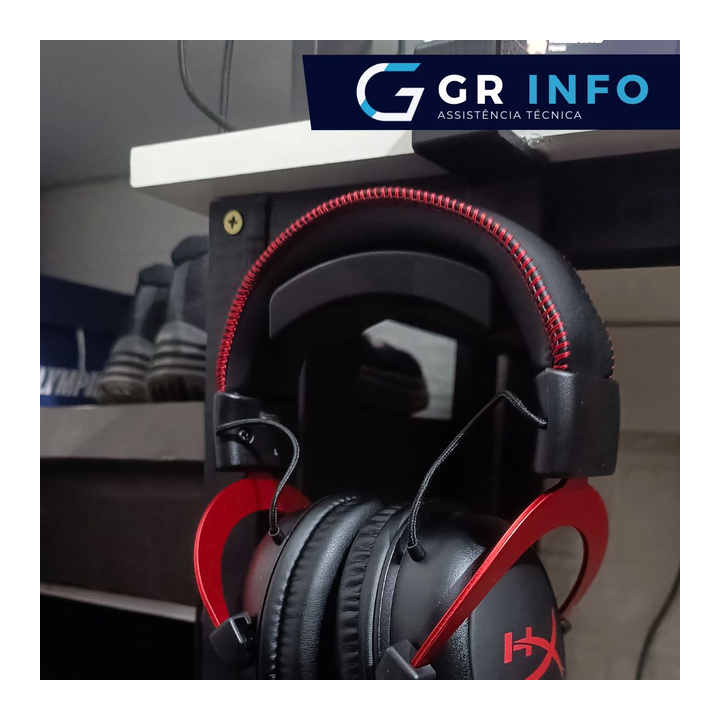 Suporte de Headset fone para mesa vertical impresso em 3D Hyperx Razer Redragon