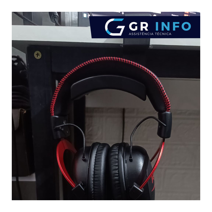 Suporte de Headset fone para mesa vertical impresso em 3D Hyperx Razer Redragon
