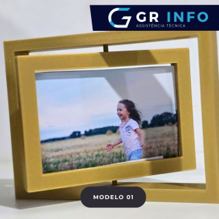 Porta-retrato personalizado impresso em 3D