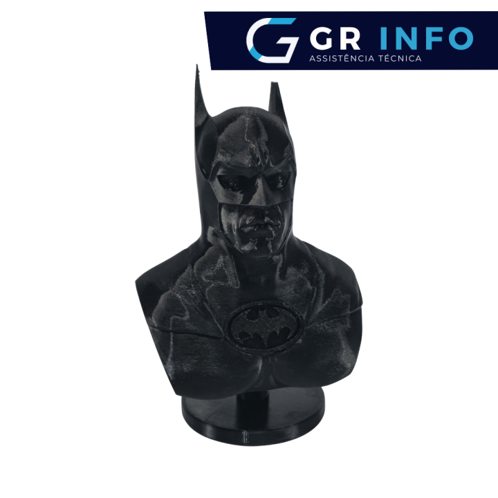 Busto Personagem Batman em Preto Brilhante ou Fosco