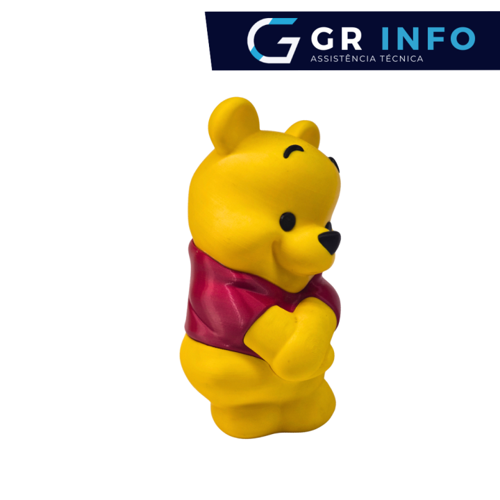 Personagem Ursinho Pooh lindo impresso em 3D