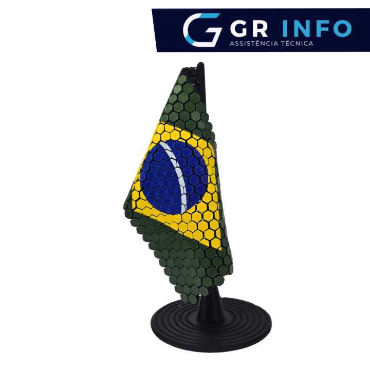 Bandeira do Brasil Articulada impressa em 3D