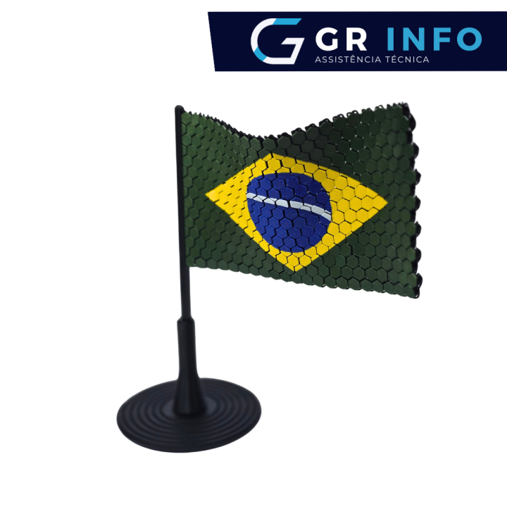 Bandeira do Brasil Articulada impressa em 3D