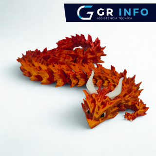 Dragão Chinês bicolor articulado