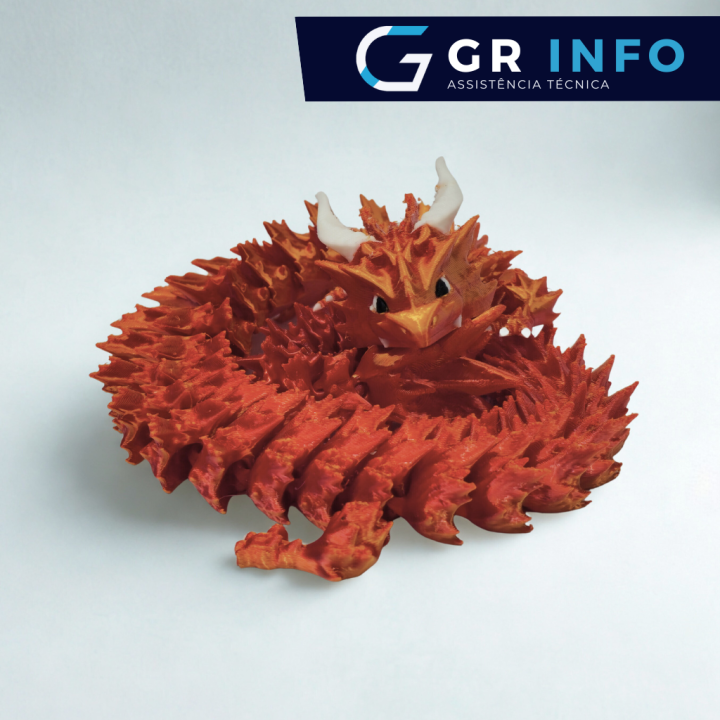 Dragão Chinês bicolor articulado