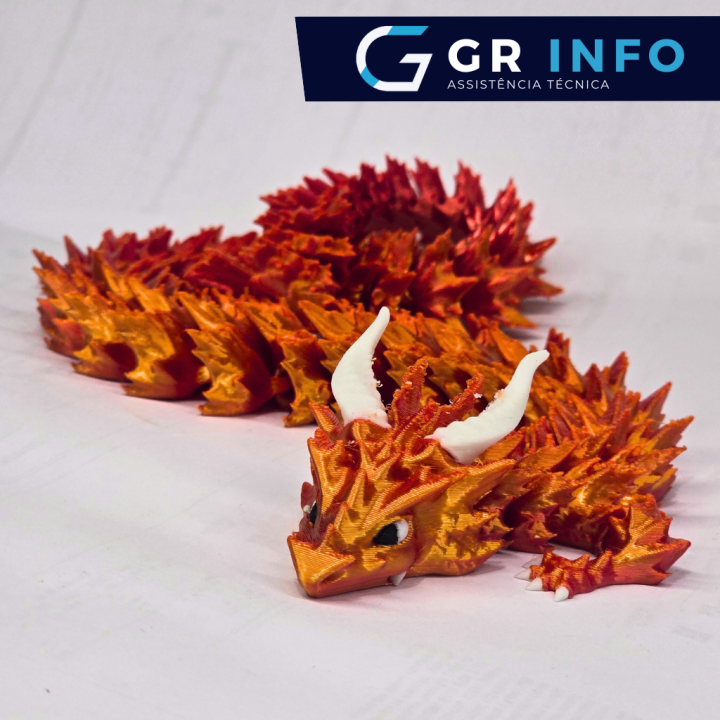 Dragão Chinês bicolor articulado